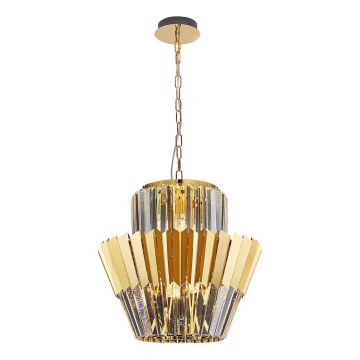 Ljuskrona på kedja DONNA 9xE14/40W/230V diameter 45 cm guld