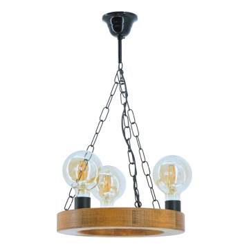 Ljuskrona på kedja IOS 3xE27/60W/230V diameter 30 cm bok