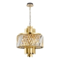 Ljuskrona på kedja MARGOT 6xE14/40W/230V diameter 43 cm guld
