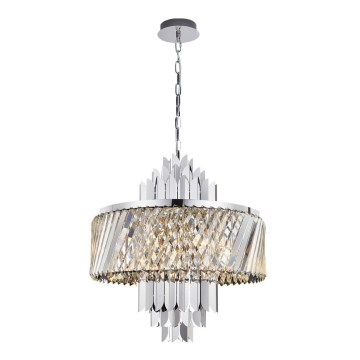 Ljuskrona på kedja MARGOT 9xE14/40W/230V matt krom