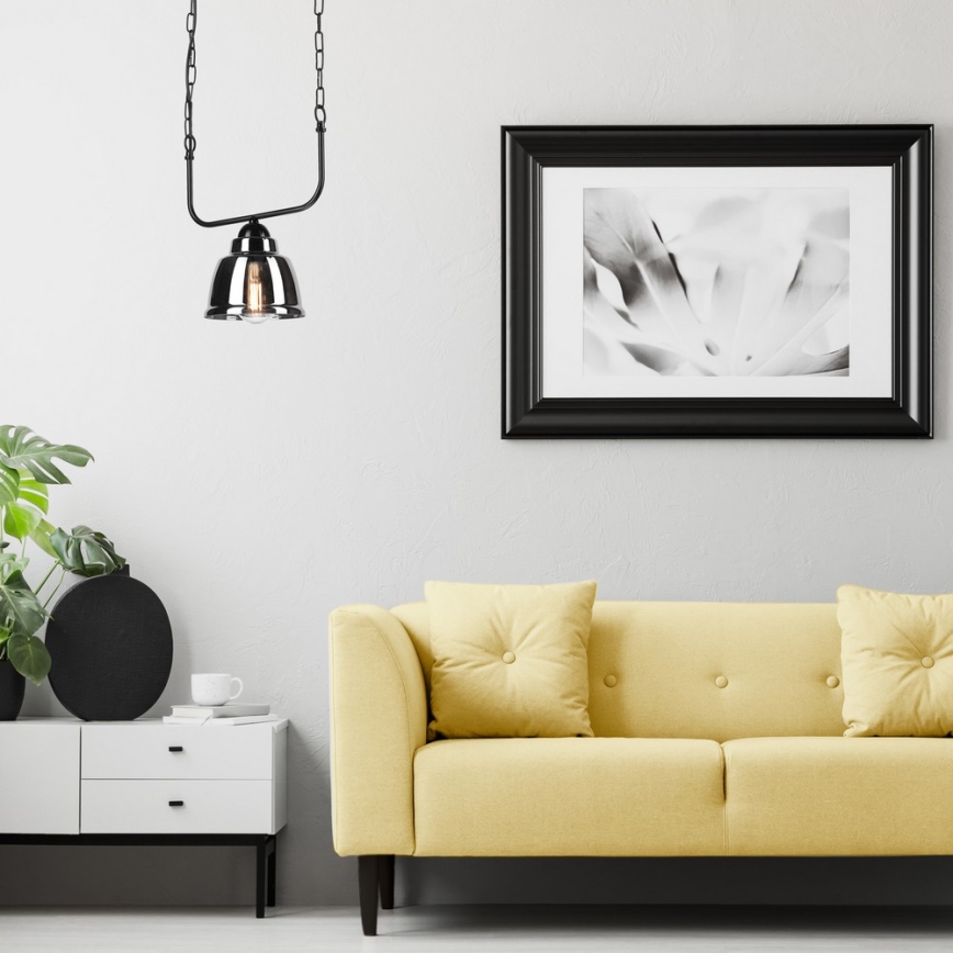 Ljuskrona på kedja MARIO 1xE27/60W/230V krom