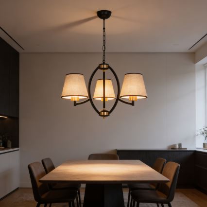 Ljuskrona på en kedja  PAUL 3xE27/60W/230V