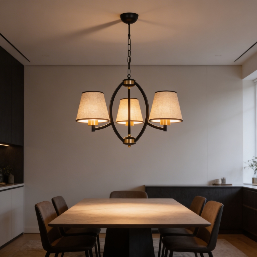 Ljuskrona på en kedja  PAUL 3xE27/60W/230V