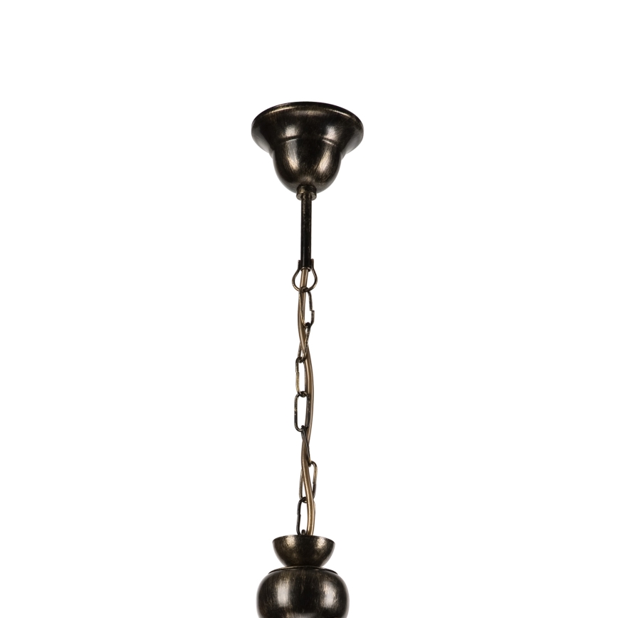 Ljuskrona på kedja RETRO 2xE27/60W/230V brons/patina