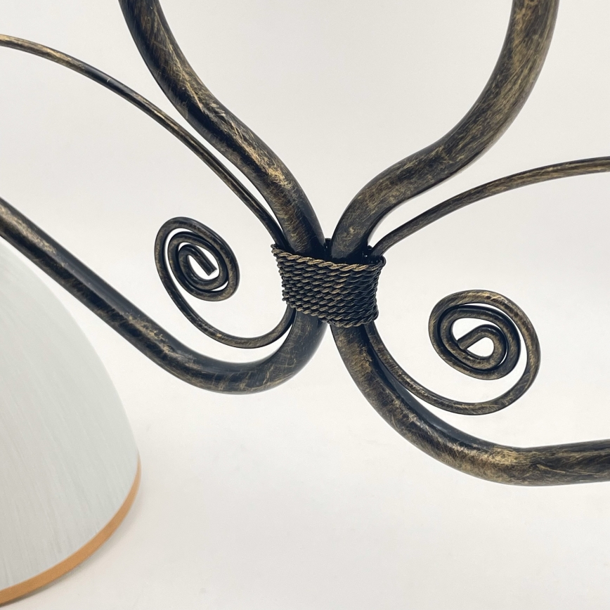 Ljuskrona på kedja RETRO 2xE27/60W/230V brons/patina