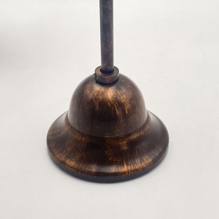 Ljuskrona på kedja RETRO 2xE27/60W/230V koppar/patina