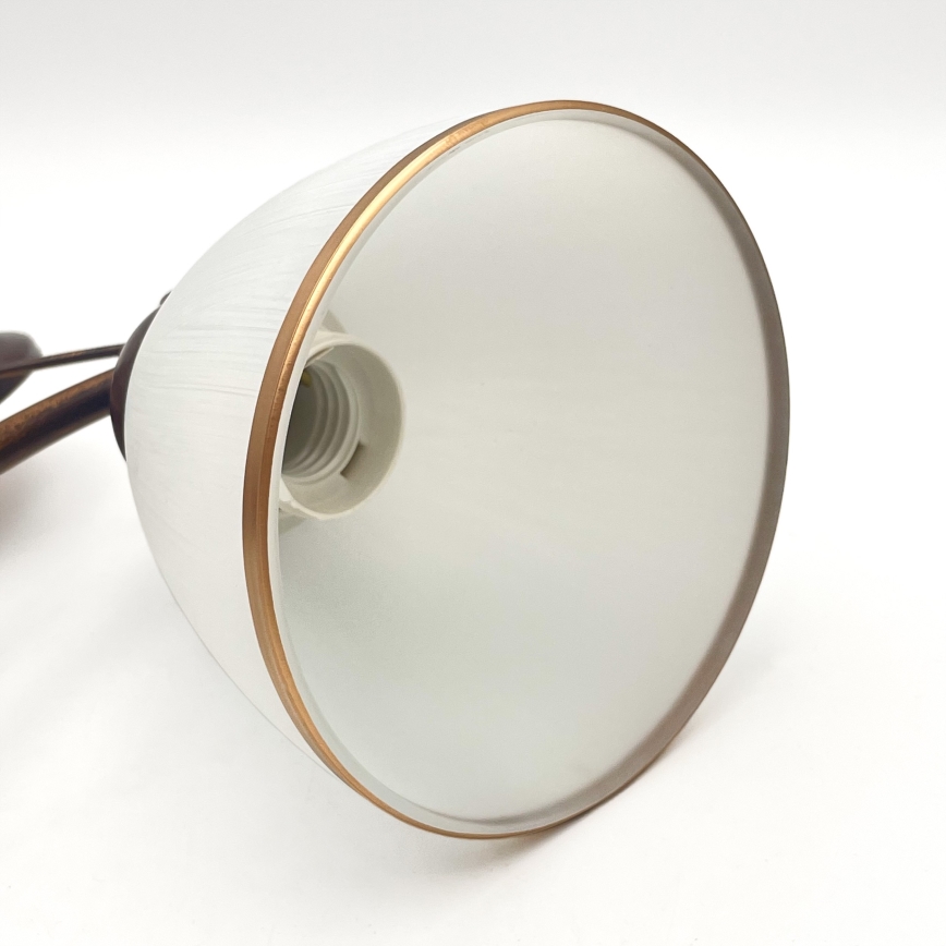 Ljuskrona på kedja RETRO 2xE27/60W/230V koppar/patina