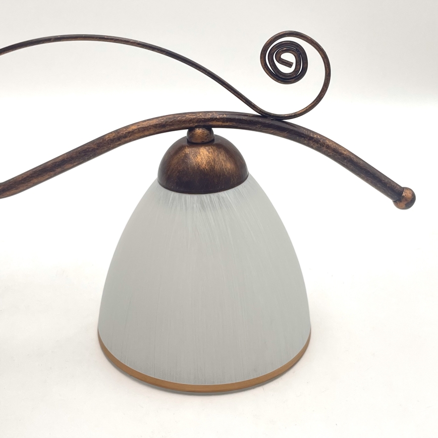 Ljuskrona på kedja RETRO 2xE27/60W/230V koppar/patina