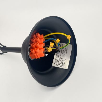 Ljuskrona på kedja RETRO 2xE27/60W/230V matt svart