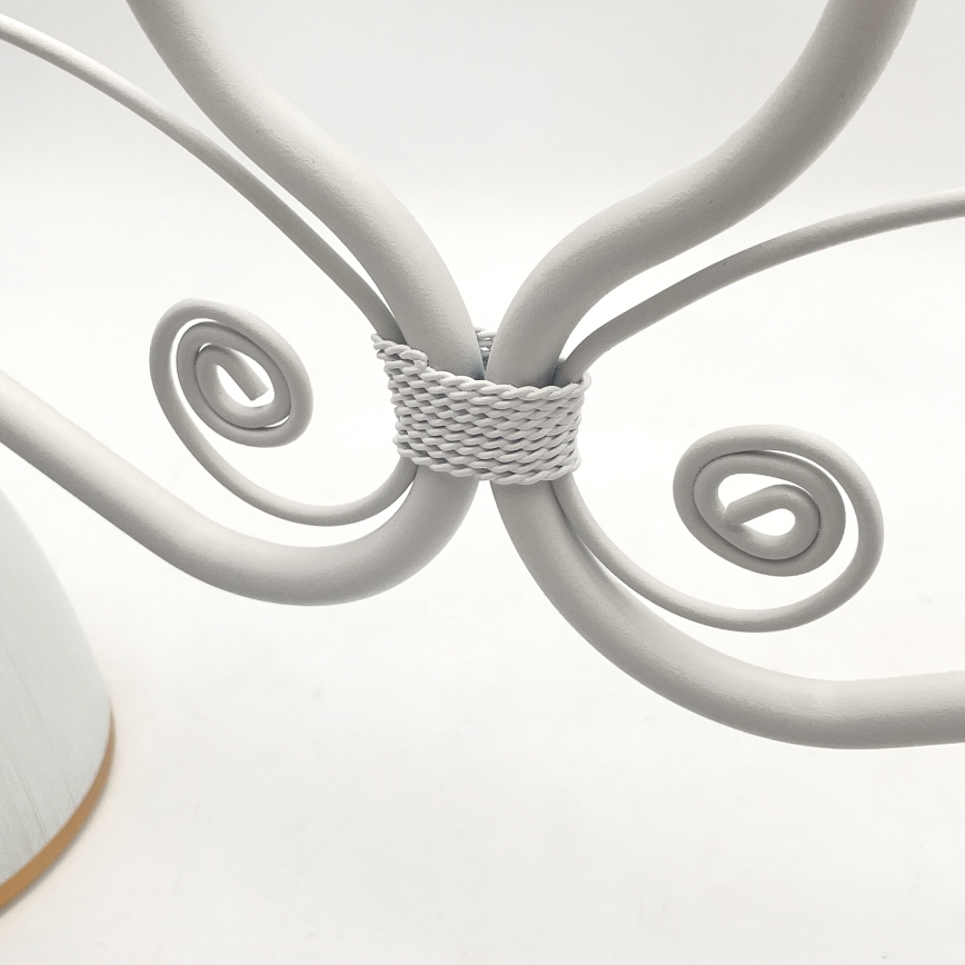 Ljuskrona på kedja RETRO 2xE27/60W/230V matt vit