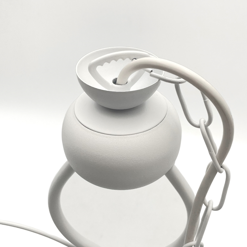 Ljuskrona på kedja RETRO 2xE27/60W/230V matt vit