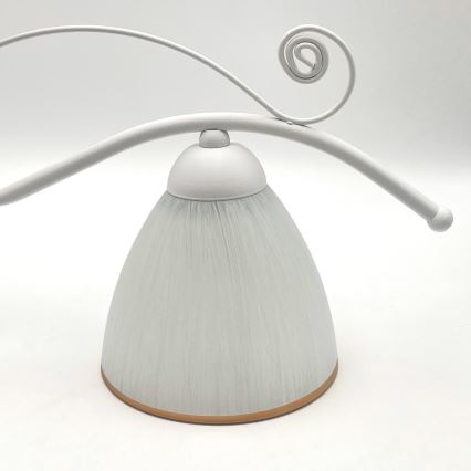 Ljuskrona på kedja RETRO 2xE27/60W/230V matt vit