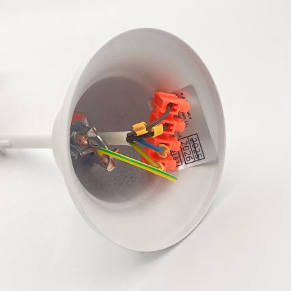 Ljuskrona på kedja RETRO 2xE27/60W/230V matt vit