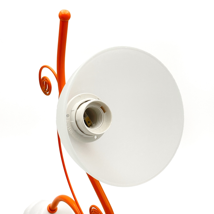 Ljuskrona på kedja RETRO 3xE27/60W/230V vit/färgrik