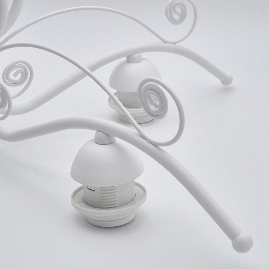 Ljuskrona på kedja RETRO II 5xE27/60W/230V vit