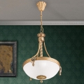 Ljuskrona på kedja ROCCA 3xE27/60W/230V diameter 32 cm brons/vit