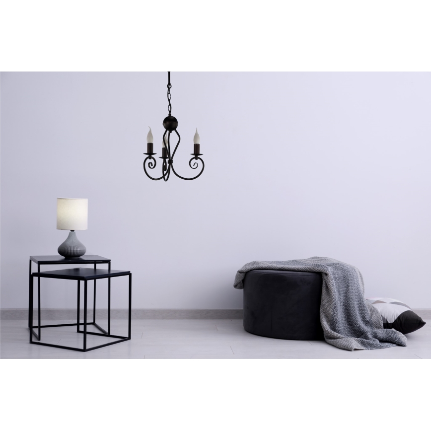 Ljuskrona på kedja VINCENT 3xE14/40W/230V