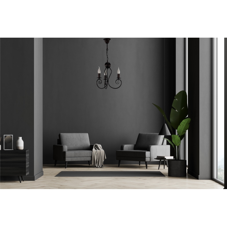 Ljuskrona på kedja VINCENT 3xE14/40W/230V