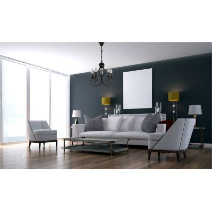 Ljuskrona på kedja VINCENT 5xE14/40W/230V