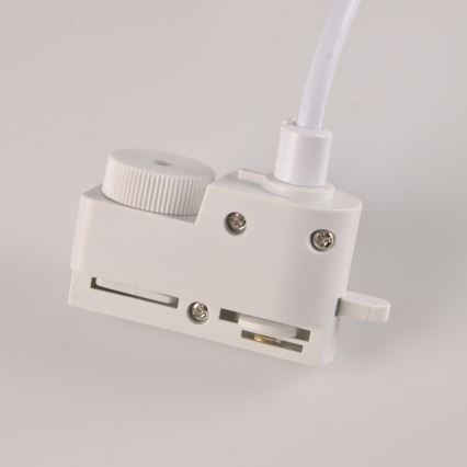 Ljuskrona på rem för skensystem MARIBEL 3xGU10/10W/230V + 1 m skena system vit