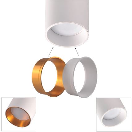 Ljuskrona på rem för skensystem MARIBEL 3xGU10/10W/230V + 1 m skena system vit