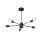 Ljuskrona på stång LANGO 5xE27/60W/230V svart