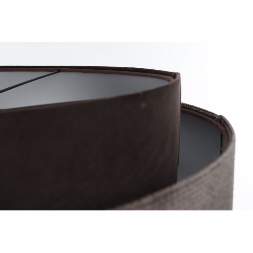 Ljuskrona på vajer DOBLO 1xE27/60W/230V diameter 60 cm brun/silver