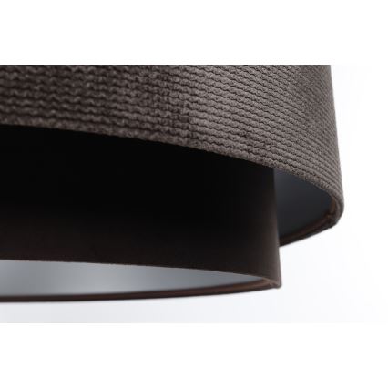 Ljuskrona på vajer DOBLO 1xE27/60W/230V diameter 60 cm brun/silver