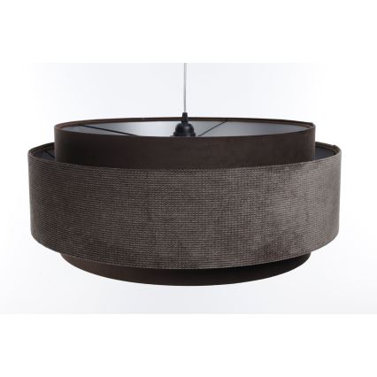 Ljuskrona på vajer DOBLO 1xE27/60W/230V diameter 60 cm brun/silver