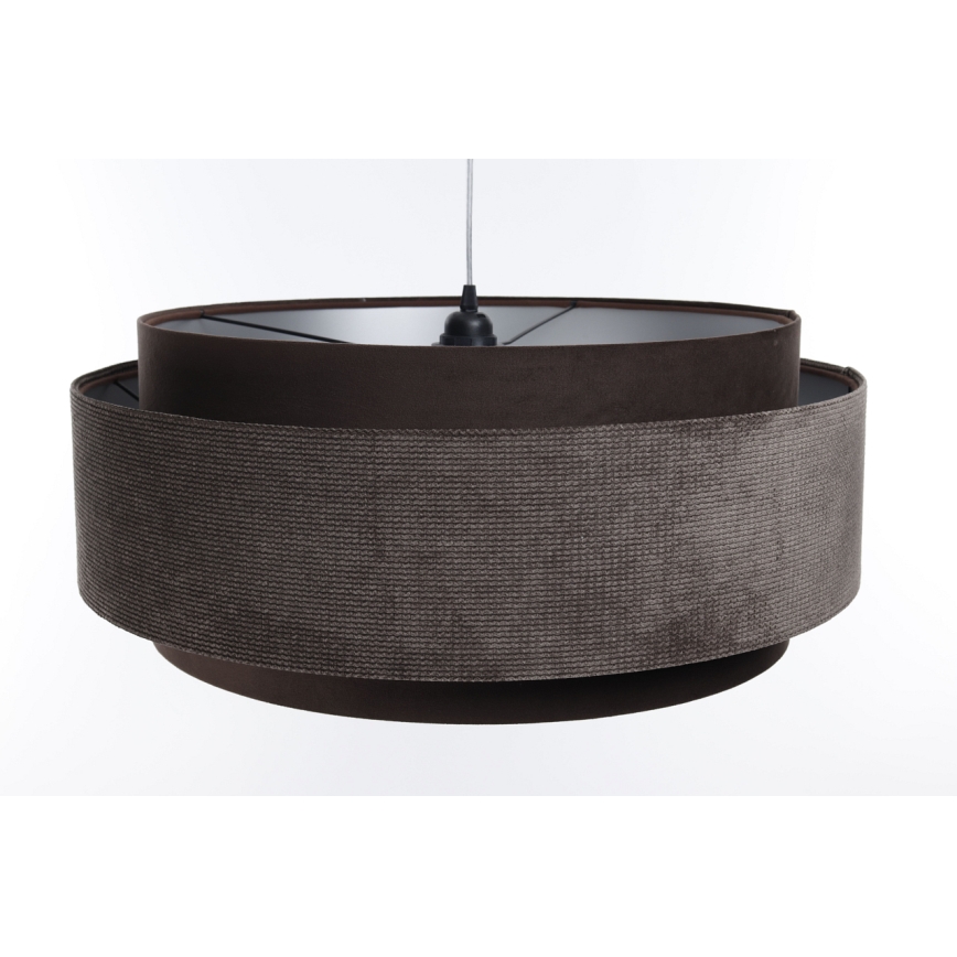 Ljuskrona på vajer DOBLO 1xE27/60W/230V diameter 60 cm brun/silver