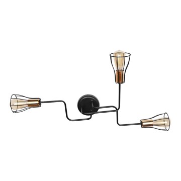 Ljuskrona rör II 3xE27/15W/230V svart