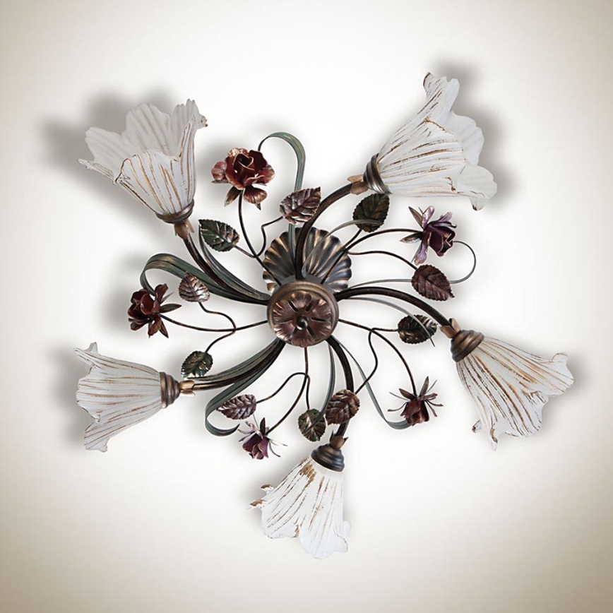 Ljuskrona ROSE blomma 5xE14/40W/230V