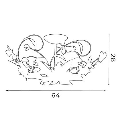 Ljuskrona sommar 3xE14/60W/230V