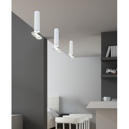 Ljuskrona TUBA 1xGU10/50W/230V vit