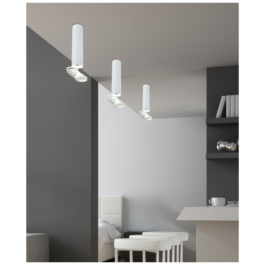 Ljuskrona TUBA 1xGU10/50W/230V vit