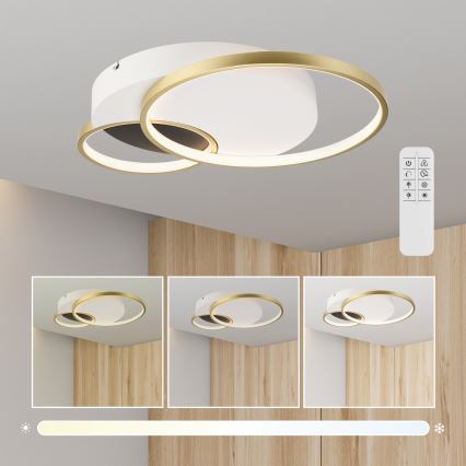 Ljusreglerad taklampa BENITO LED/31W/230V 3000-6500K vit/guld