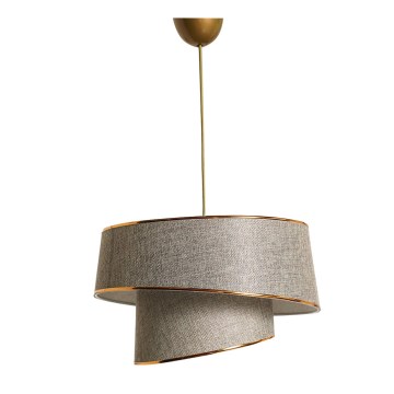 Ljusskrona med upphängningsrem  BARETTE 1xE27/60W/230V grå