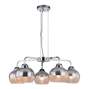 Ljusskrona med upphängningsrem  CROMINA 5xE27/60W/230V