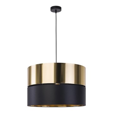 Ljusskrona med upphängningsrem  HILTON 1xE27/25W/230V mässing /svart