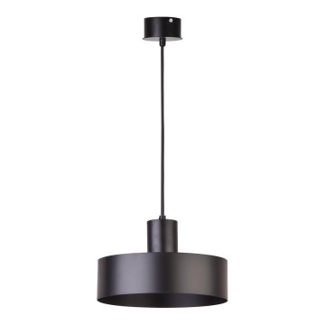 Ljusskrona med upphängningsrem  RIF 1xE27/60W/230V diameter  25 cm svart 