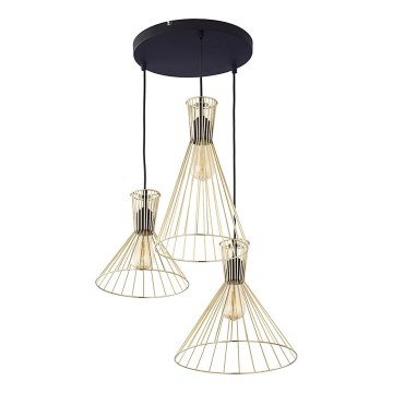 Ljusskrona med upphängningsrem  SAHARA 3xE27/60W/230V