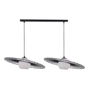 Ljusskrona med upphängningsrem  SOL 2xE27/60W/230V svart 