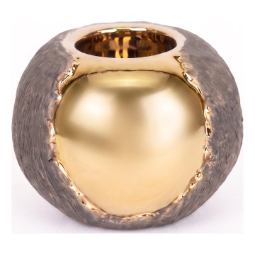 Ljusstake 7,5x10,5 cm guld/brun