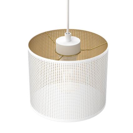Taklampa på kabel LOFT SHADE 3xE27/60W/230V vit/guld