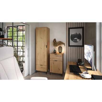 LORA byrå med låda i artisan-ek