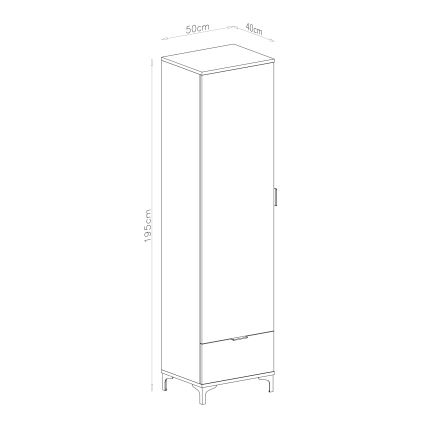 LORA byrå med låda i artisan-ek