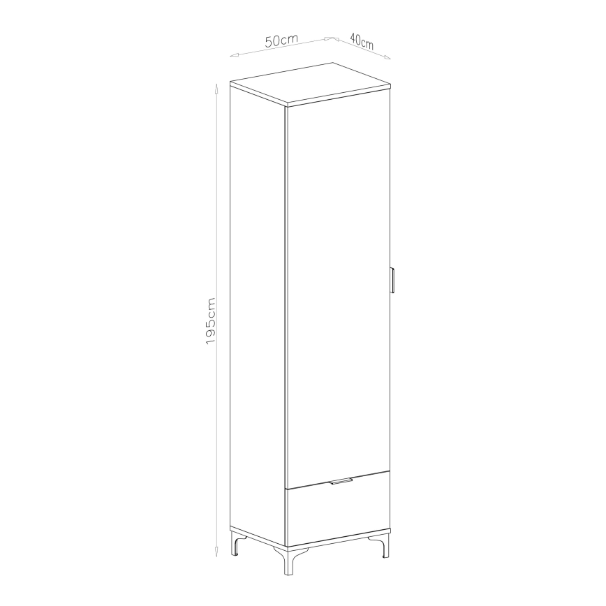 LORA byrå med låda i artisan-ek