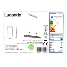 Lucande - LED Dimbar ljuskrona på textilsladd LIO 5xLED/5W/230V