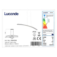 Lucande - LED ljuskrona med textilsladd LORIAN LED/19W/230V