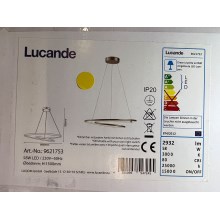 Lucande - LED ljusreglerad ljuskrona på textilsladd MIRASU LED/58W/230V